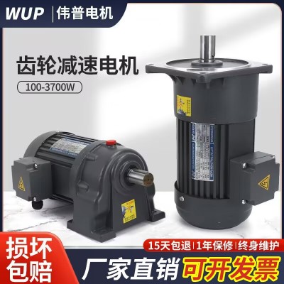 三相380V齿轮减速电机220V变频调速电机400W750W立卧式 低速电机